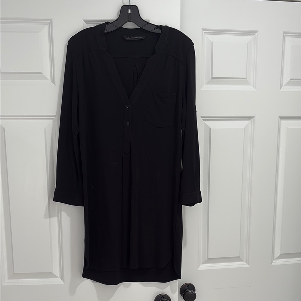 Black Long Sleeve Tunic Top